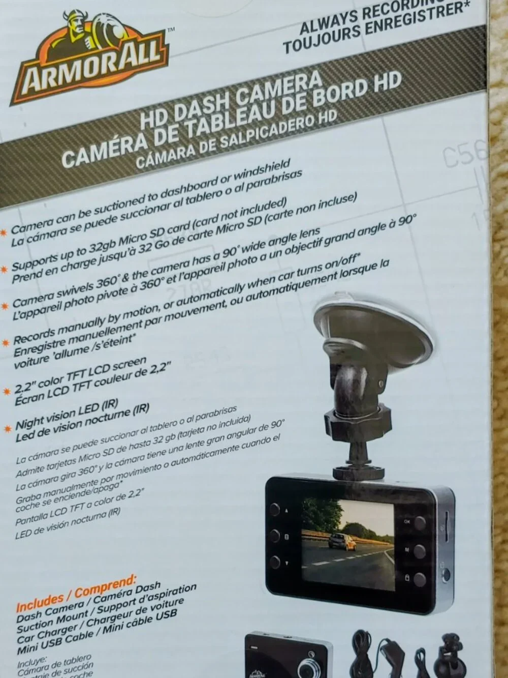 Armor All HD Dash Camera